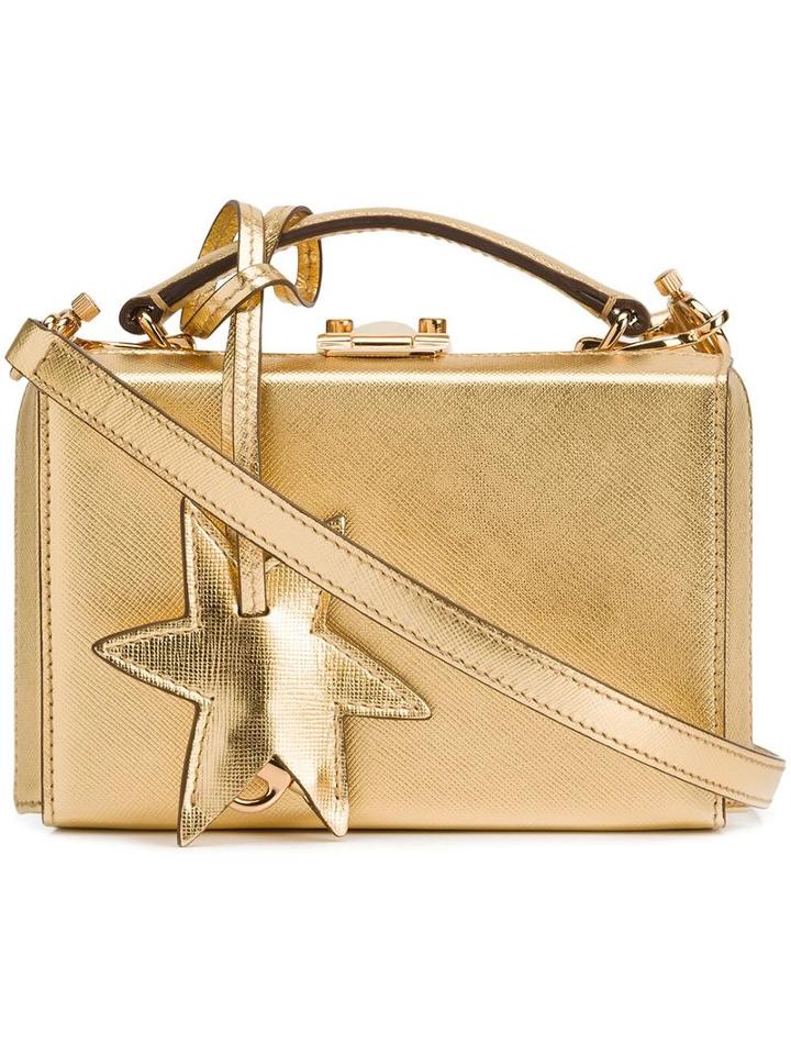 Mark Cross 'grace' Box Shoulder Bag, Women's, Grey, Leather