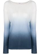 Majestic Filatures Ombre Knitted Round Neck Top - Blue