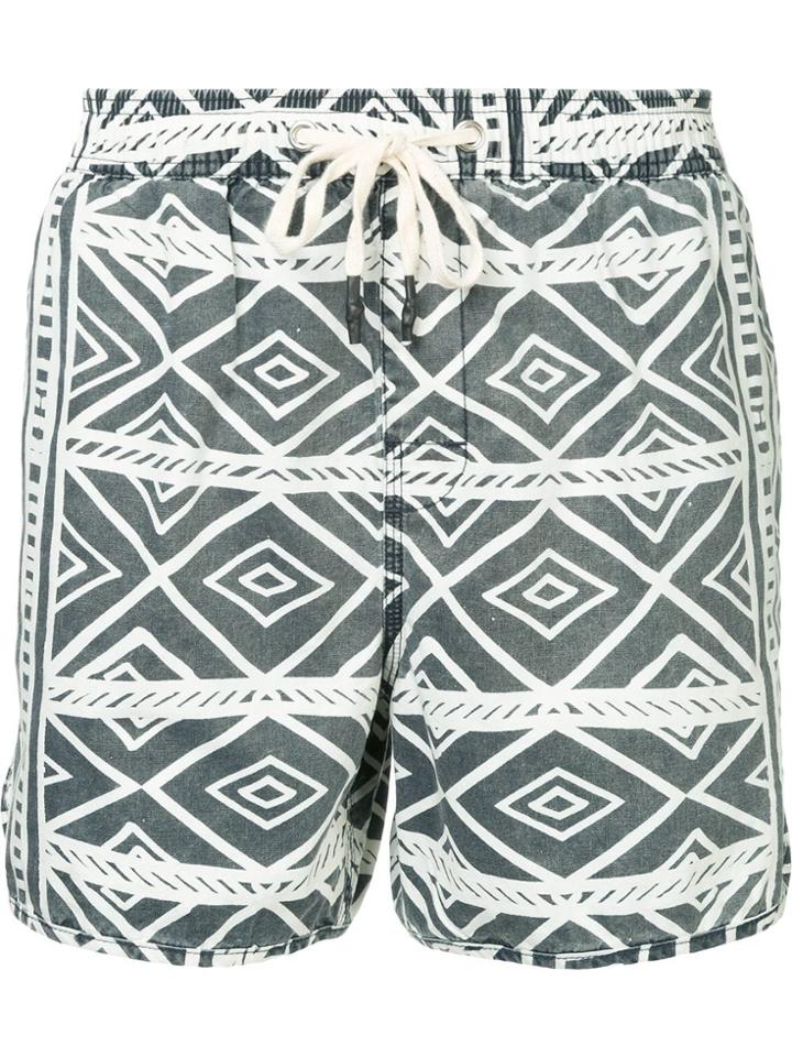 The Upside Drawstring Printed Beach - Blue