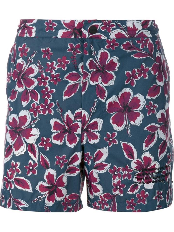 Valentino Hibiscus Print Swimming Shorts