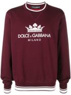 Dolce & Gabbana Logo Patch Sweatshirt - Pink & Purple
