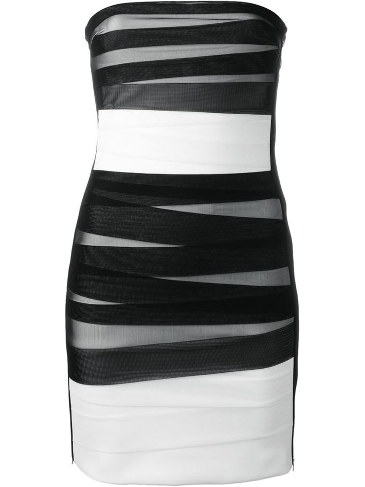 David Koma Wrapped Straps Strapless Dress