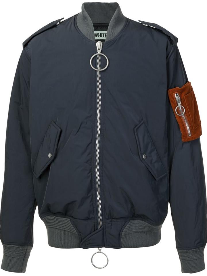 Off-white Shoulders Detail Bomber Jacket