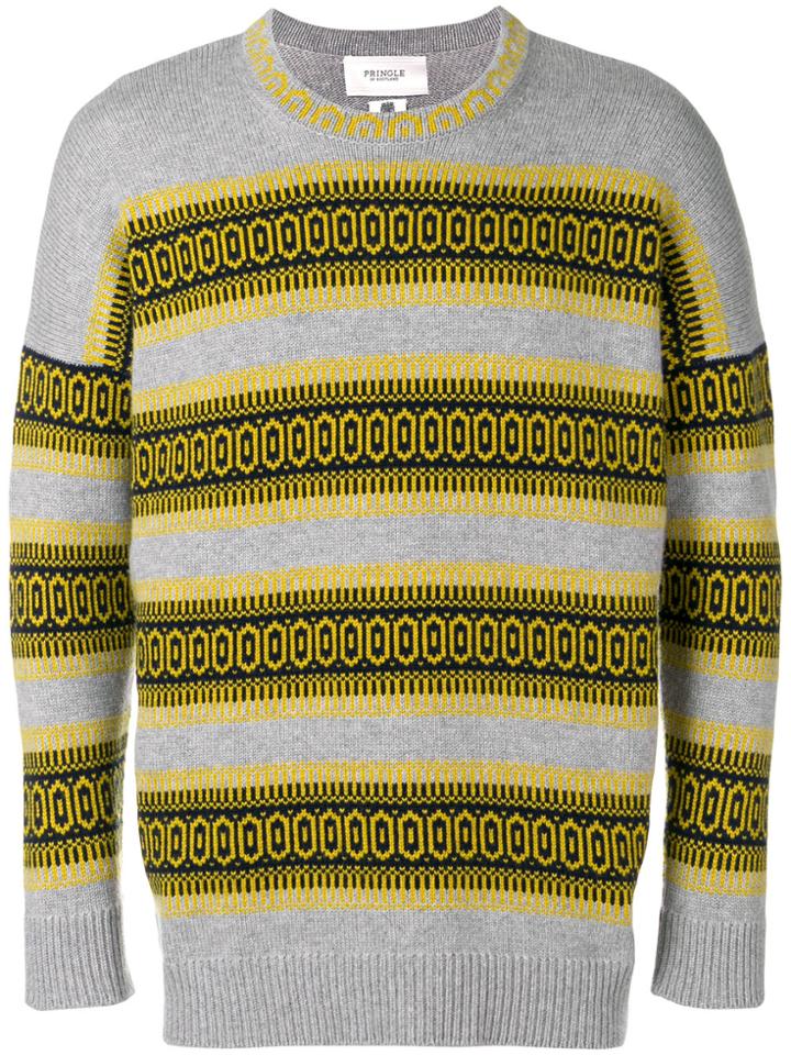 Pringle Of Scotland Fair Isle Long-sleeve Sweater - Grey