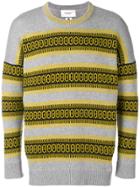 Pringle Of Scotland Fair Isle Long-sleeve Sweater - Grey