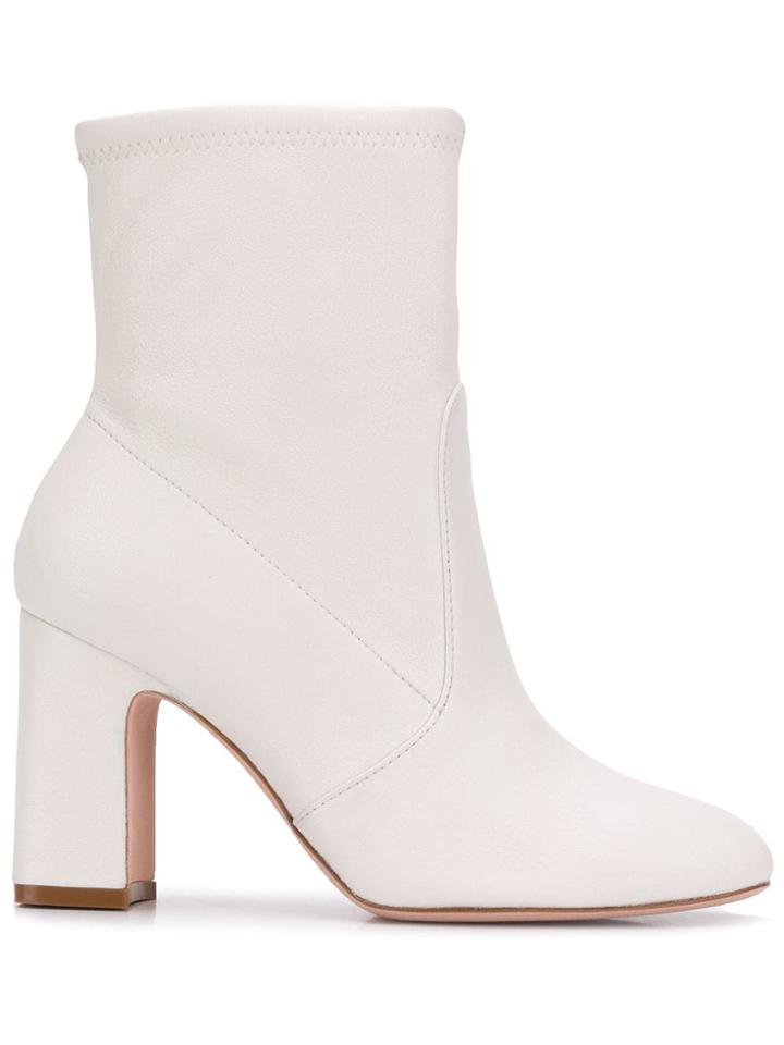 Stuart Weitzman Niki Heel Boots - White