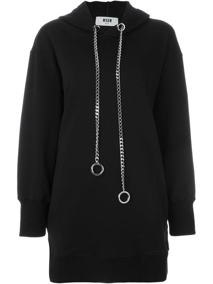 Msgm Chain Drawstring Hoodie