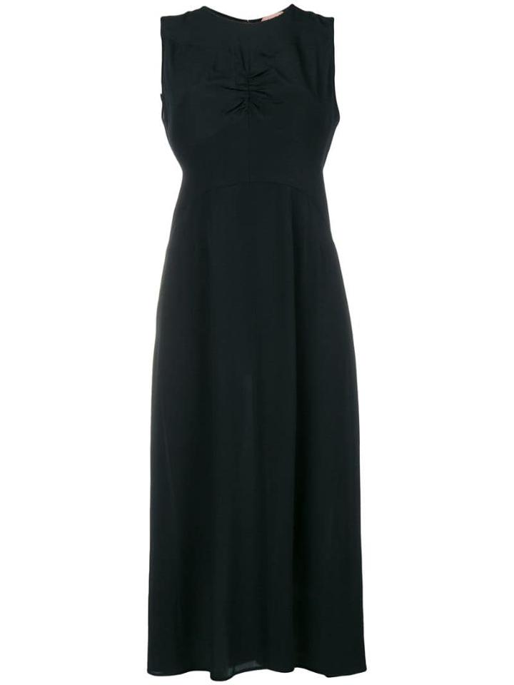 Nº21 Gathered Front Midi Dress - Black