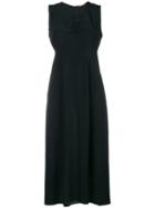 Nº21 Gathered Front Midi Dress - Black