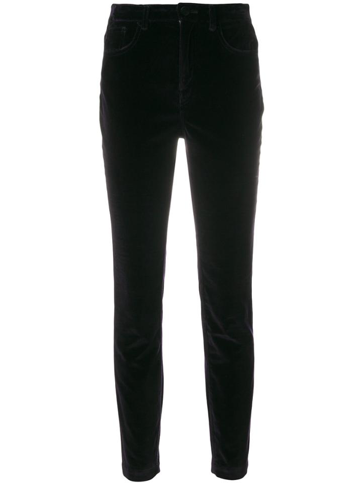 Dolce & Gabbana Velvet Trousers - Pink & Purple