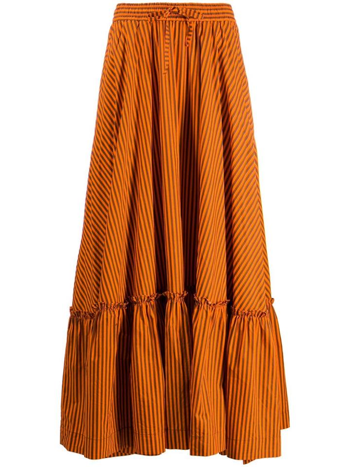 P.a.r.o.s.h. Striped Maxi Shirt - Orange