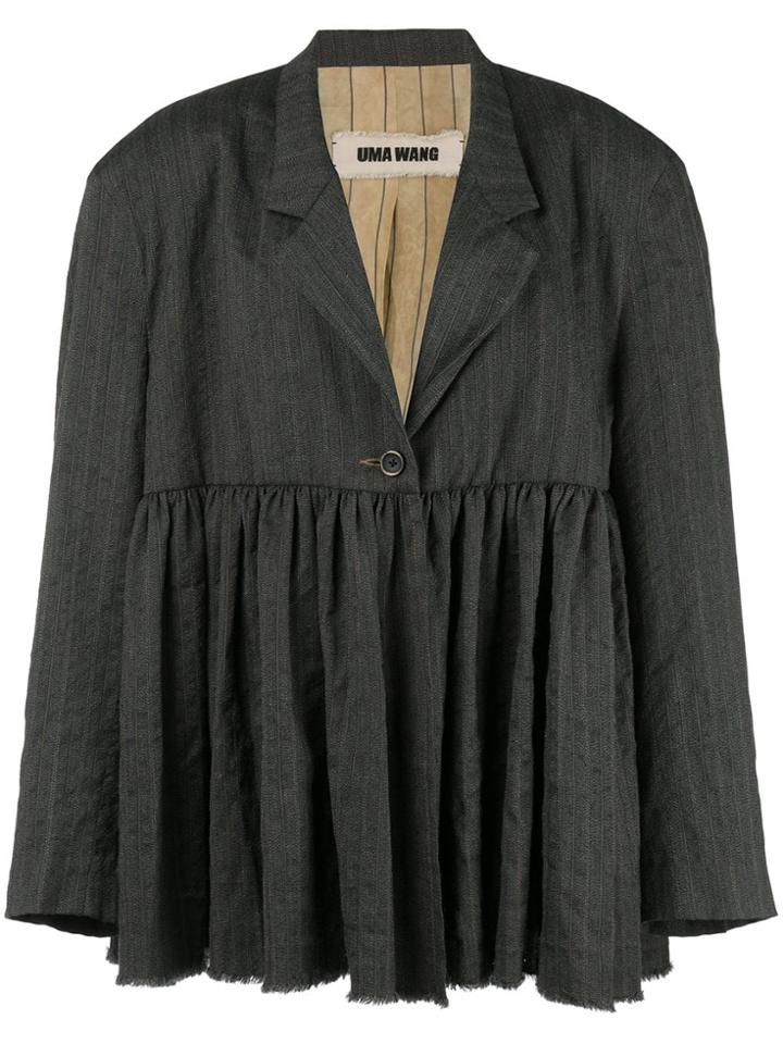 Uma Wang Gathered Blazer - Black