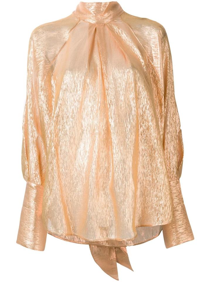 Petar Petrov Metallic Blouse - Gold