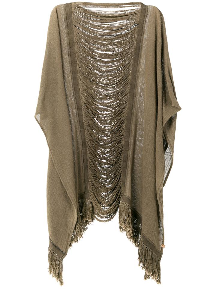 Caravana Tepeu Poncho Knitted Top - Green