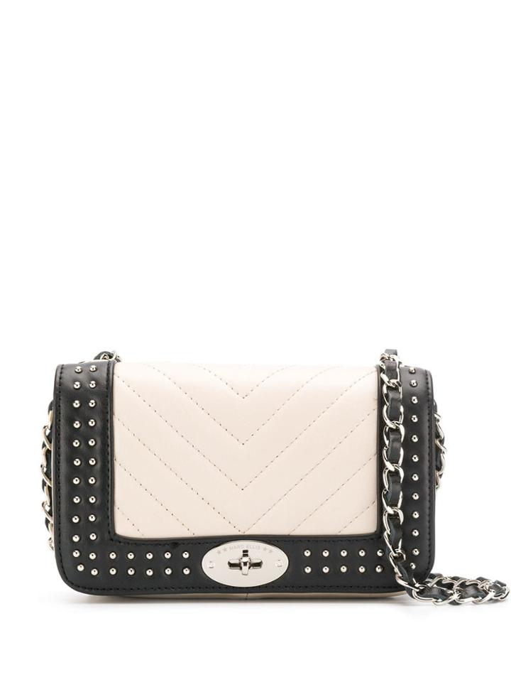 Marc Ellis Kaias Studded Chevron Bag - Neutrals
