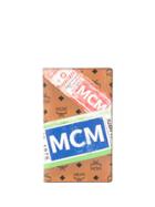 Mcm Flight Print Passport Holder - Brown