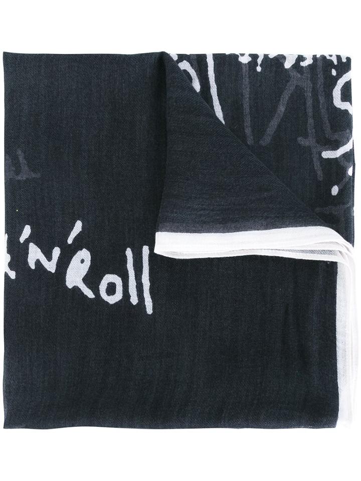 Closed Printed Scarf, Women's, Blue, Modal/cashmere