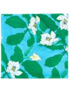 Kenzo Vintage Flower Print Scarf, Women's, Blue