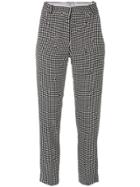 Carven Checked Tapered Trousers - Black