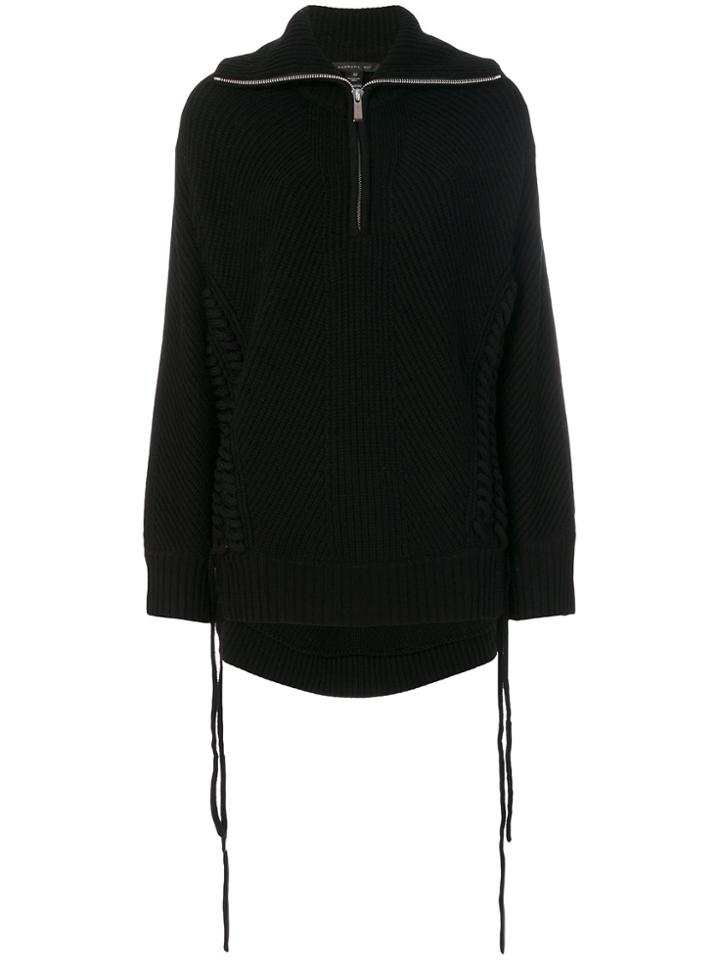 Barbara Bui Drawstring Zip Jumper - Black