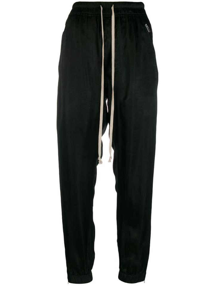 Rick Owens Drawstring Slim Trousers - Black