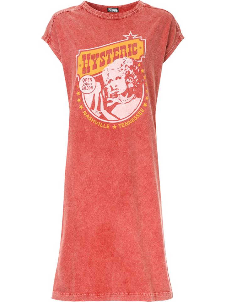 Hysteric Glamour Logo Print T-shirt Dress - Red