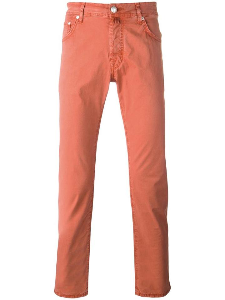 Jacob Cohen Slim Fit Jeans, Men's, Size: 33, Yellow/orange, Cotton/spandex/elastane