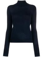 Theory Knitted Turtle Neck Top - Blue