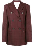 Calvin Klein 205w39nyc Tartan Double-breasted Blazer - Red