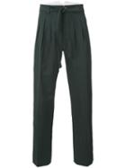 Visvim - Hakama Pants Pinstripe - Men - Cotton/linen/flax/mohair/wool - 4, Green, Cotton/linen/flax/mohair/wool