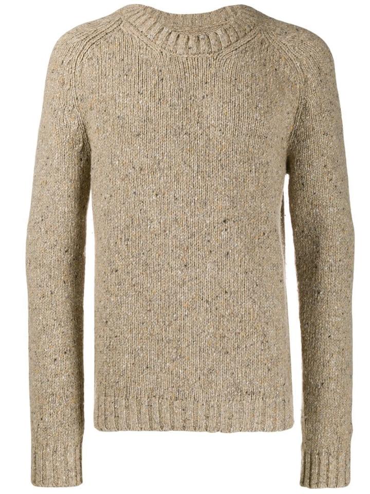 Maison Margiela Rib-trimmed Knitted Sweater - Neutrals