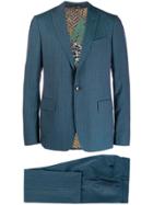 Etro Mottled Check Two-piece Suit - Green