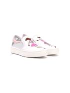 Simonetta Teen Embroidered Slip-on Sneakers - White