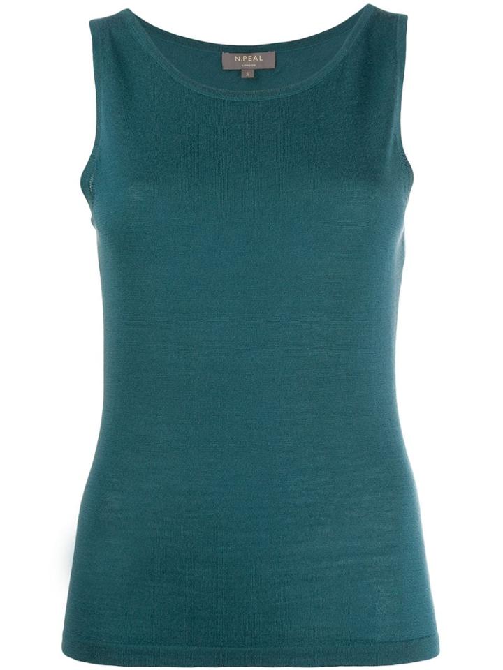 N.peal Cashmere Sleeveless Top - Green