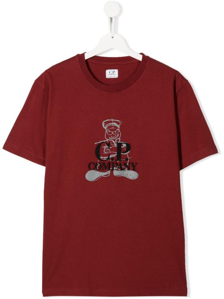 Cp Company Kids Teen Graphic-print T-shirt - Red