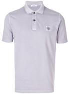 Stone Island Logo Patch Polo Shirt - Pink & Purple