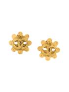 Chanel Vintage Abstract Clip-on Earrings - Metallic