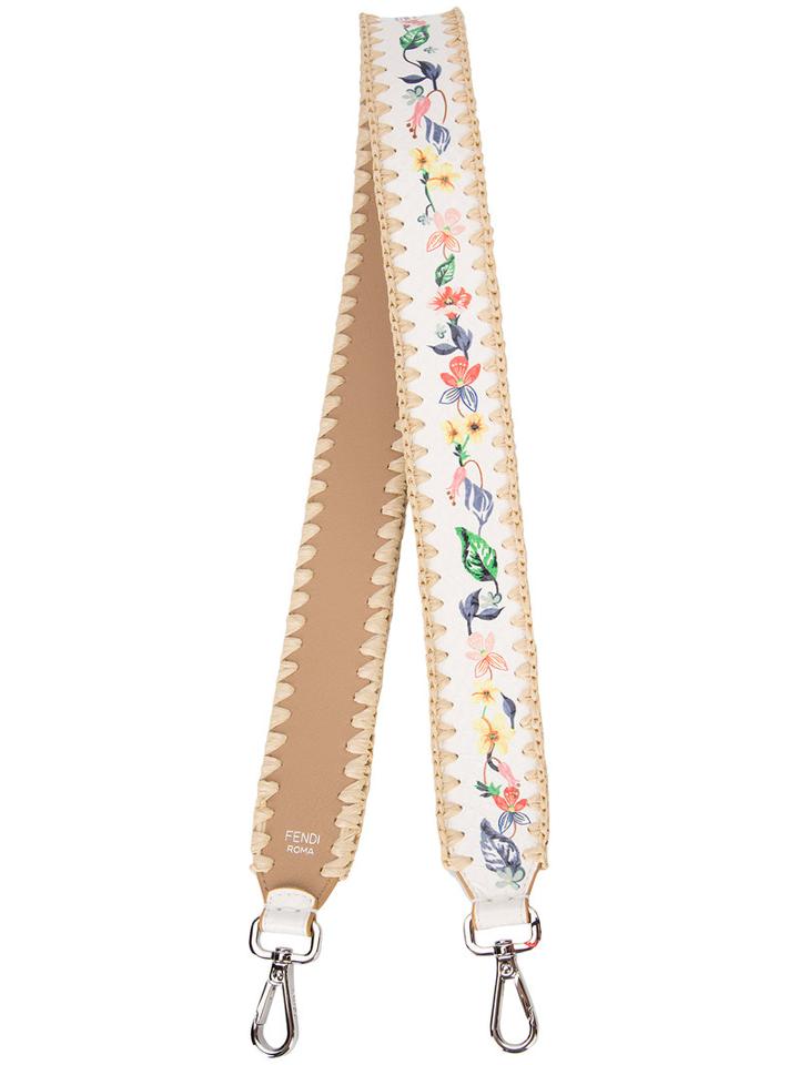 Fendi - Floral Shoulder Strap - Women - Snake Skin - One Size, White, Snake Skin
