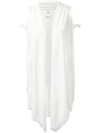 Lost & Found Ria Dunn Hooded Sleeveless Cardigan Coat, Women's, Size: M, White, Cotton
