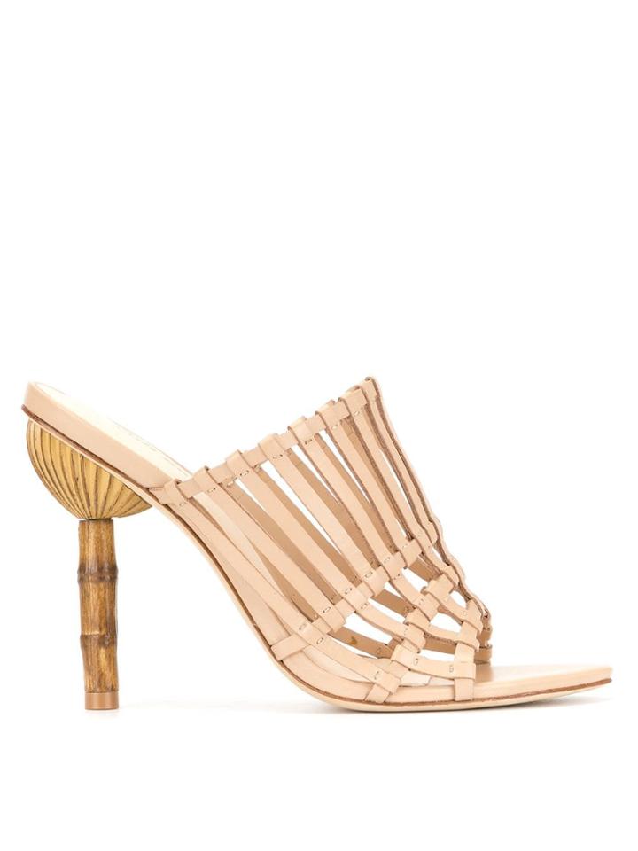 Cult Gaia Ark Heeled Mules - Neutrals