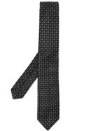 Kiton Patterned Slim Tie - Black