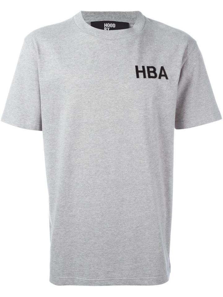 Hood By Air 'crew' Print T-shirt, Men's, Size: Small, Grey, Cotton/polyester
