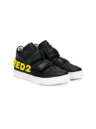 Dsquared2 Kids Teen Touch Strap Sneakers - Black