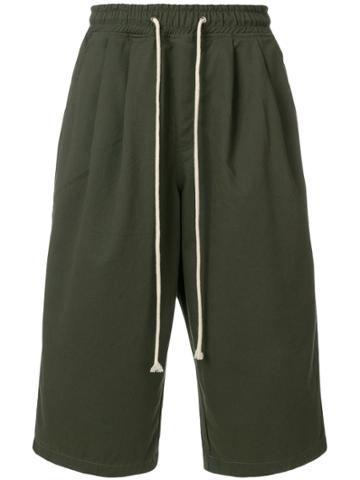 Yuiki Shimoji Drop Crotch Cropped Trousers - Green
