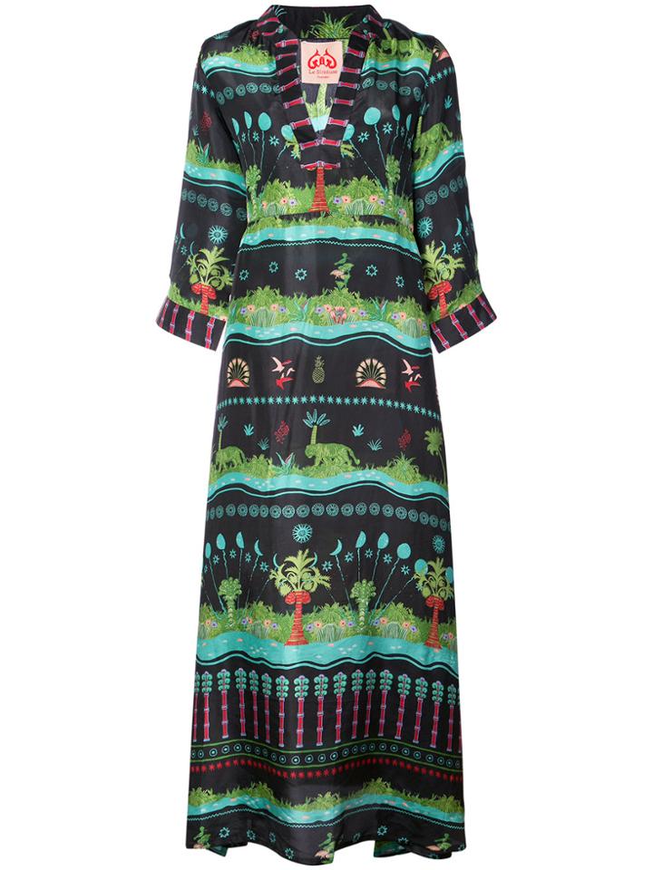 Le Sirenuse Print Kaftan Dress - Blue