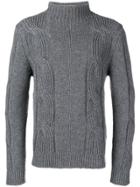 Fay Cable-knit Jumper - Grey