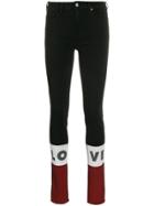 Love Moschino Stripe Logo Skinny Jeans - Black
