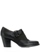 Chie Mihara Canvas-panelled Ankle Boots - Black