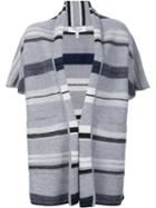 Derek Lam 10 Crosby Shortsleeved Blanket Cardigan, Women's, Size: Small, Black, Wool