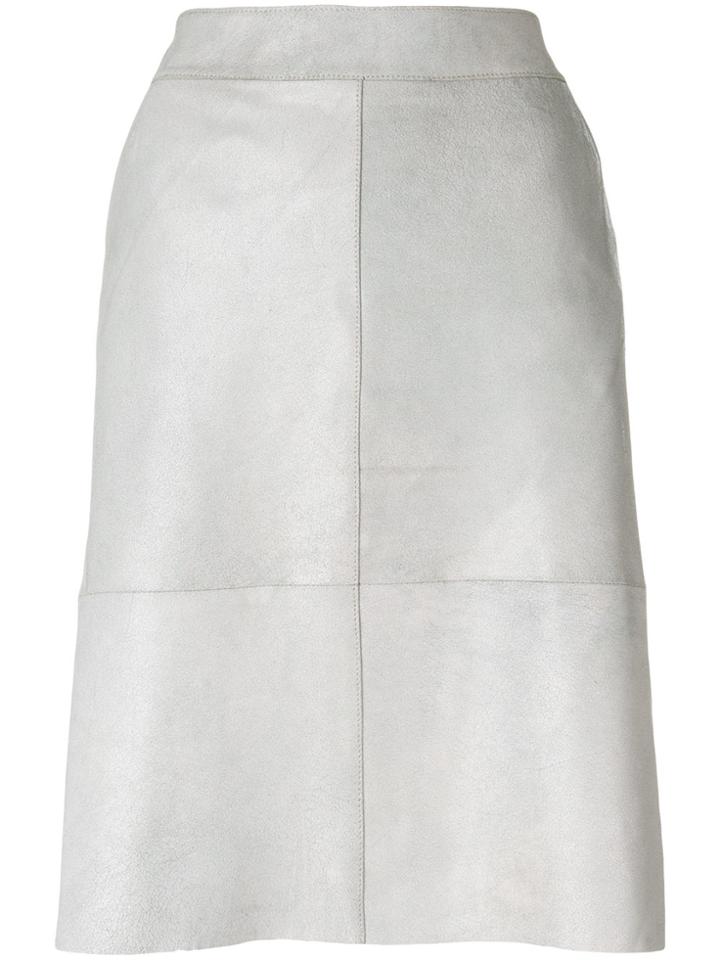 Vanderwilt Straight Over-the-knee Skirt - Grey